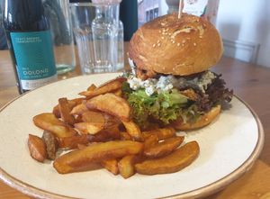 Oyster mushroom burger at Holy Cow in Edinburgh