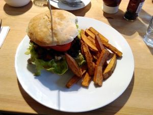 Jackfruit burger at Holy Cow in Edinburgh