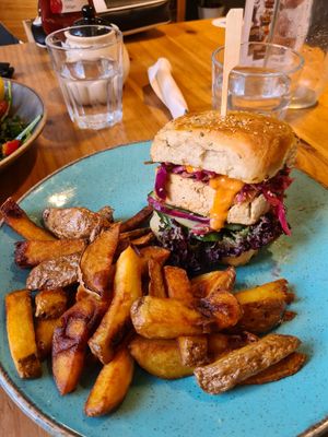 Vietnamese tofu burger at Holy Cow in Edinburgh