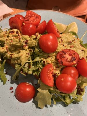 Avocado toast  at Holy Cow in Edinburgh