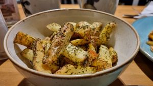 Mild herb oregano Chips (£4.20) at Holy Cow in Edinburgh