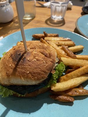 Nori fish burgerrs  at Holy Cow in Edinburgh