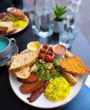 Full Vegan Breakfast  at Holy Cow in Edinburgh
