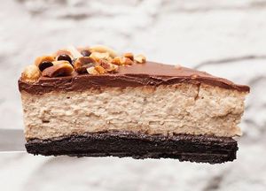 Peanut butter & chocolate shortbread cheesecake  at Holy Cow in Edinburgh