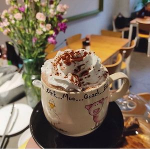 Hot chocolate  at Holy Cow in Edinburgh