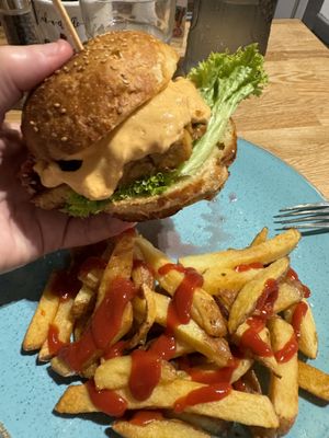 Vietnamese burger   at Holy Cow in Edinburgh