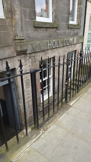 Entrance at Holy Cow in Edinburgh