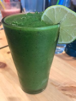 Green smoothie at Holy Cow in Edinburgh