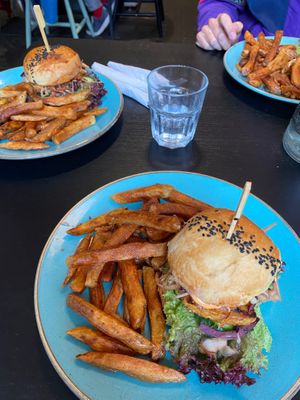 Vietnamese tofu burgers  at Holy Cow in Edinburgh