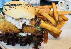Mushroom Steak Burger  at Holy Cow in Edinburgh