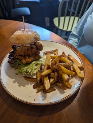Oyster mushroom steak burger at Holy Cow in Edinburgh