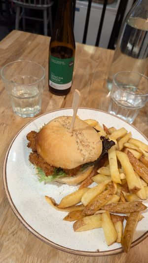 Mushroom burger at Holy Cow in Edinburgh