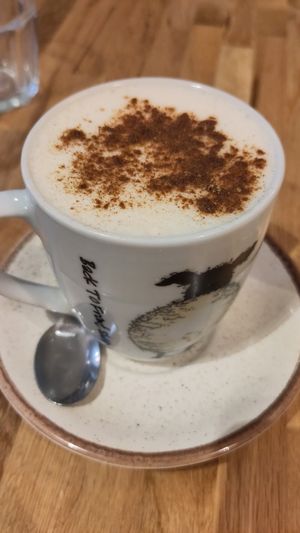 Pumpkin spice latte at Holy Cow in Edinburgh