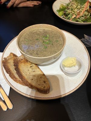  Mushroom & thyme soup  at Holy Cow in Edinburgh