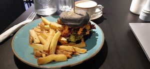 Tofu burger at Holy Cow in Edinburgh