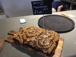 Chocolate and Peanut butter cake at Holy Cow in Edinburgh