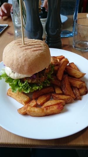 Thai burger at Holy Cow in Edinburgh