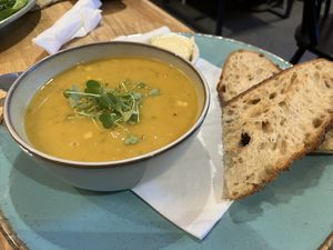 Soup of the day  at Holy Cow in Edinburgh