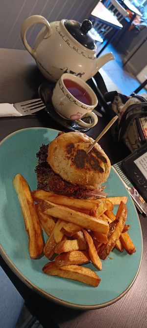 Oyster mushrooms burger at Holy Cow in Edinburgh