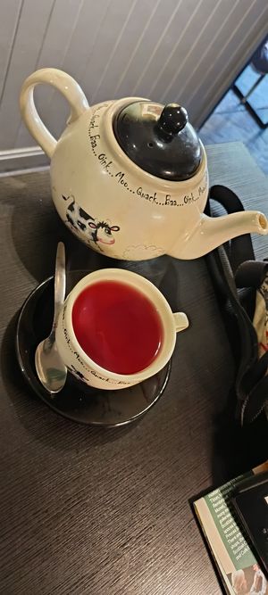 Rooibos apple spice tea at Holy Cow in Edinburgh
