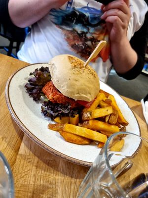 Jackfruit Burger at Holy Cow in Edinburgh