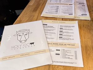 Menu 05.05.2025 at Holy Cow in Edinburgh