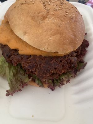 Burger  at Holy Cow in Edinburgh