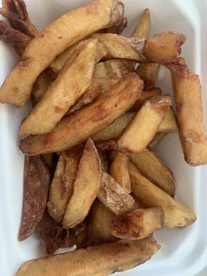 Homemade chips  at Holy Cow in Edinburgh