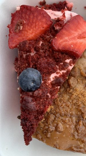 Red velvet cake   at Holy Cow in Edinburgh