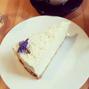 Coconut cheesecake  at Holy Cow in Edinburgh