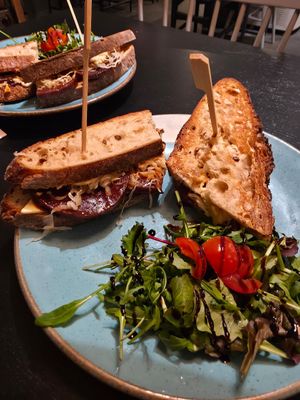 Ruben sandwich at Holy Cow in Edinburgh