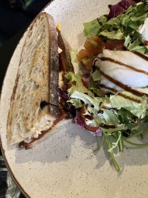 Reuben sandwich and salad  at Holy Cow in Edinburgh