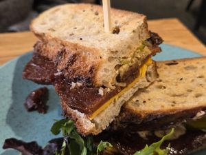 Sandwich with seitan at Holy Cow in Edinburgh