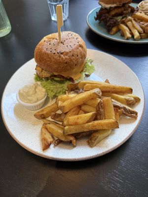 Vietnam burger. Looked great but lacking flavour   at Holy Cow in Edinburgh