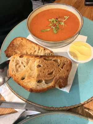 Soupe aux tomatess  at Holy Cow in Edinburgh