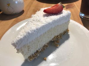 Coconut Cheesecake at Holy Cow in Edinburgh