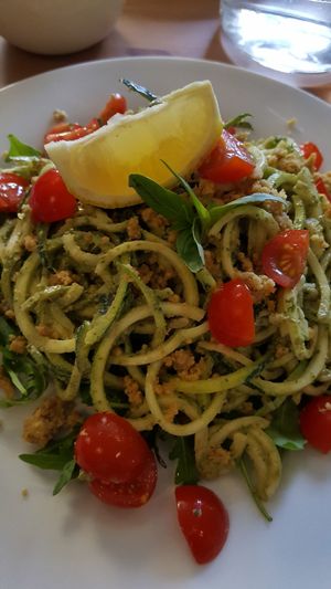 the zucchini noodles at Holy Cow in Edinburgh