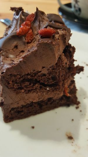 Chocolate  coffee cake- so amazing!! at Holy Cow in Edinburgh