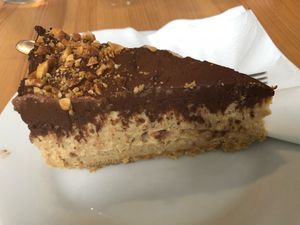 Caramel cheesecake at Holy Cow in Edinburgh