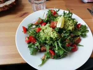 avocado & toast - health vegan lunch with homemade bread at Holy Cow in Edinburgh