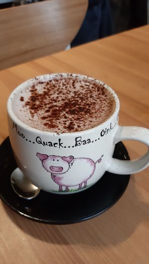 Hot chocolate at Holy Cow in Edinburgh