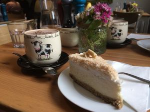 Raffaelo cheese cake  at Holy Cow in Edinburgh