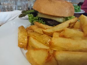 Portabello mushroom burger at Holy Cow in Edinburgh