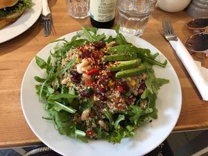 Fresh Mexican ensalada at Holy Cow in Edinburgh