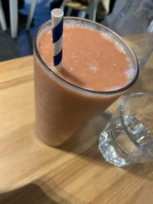 Ginger and orange smoothie  at Holy Cow in Edinburgh