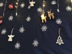 Festive interior  at Holy Cow in Edinburgh