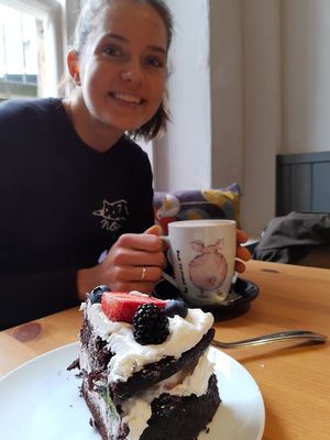 Cake at Holy Cow in Edinburgh