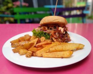 Vietnamese tofu burger at Holy Cow in Edinburgh