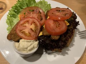 Vegan CBLT at Holy Cow in Edinburgh