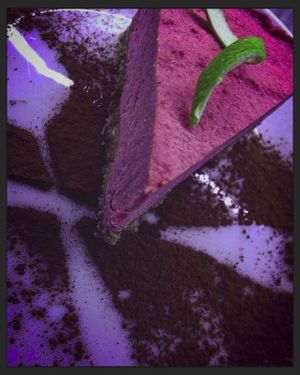 Strawberry cheesecacke at Lime Bistro in Athens